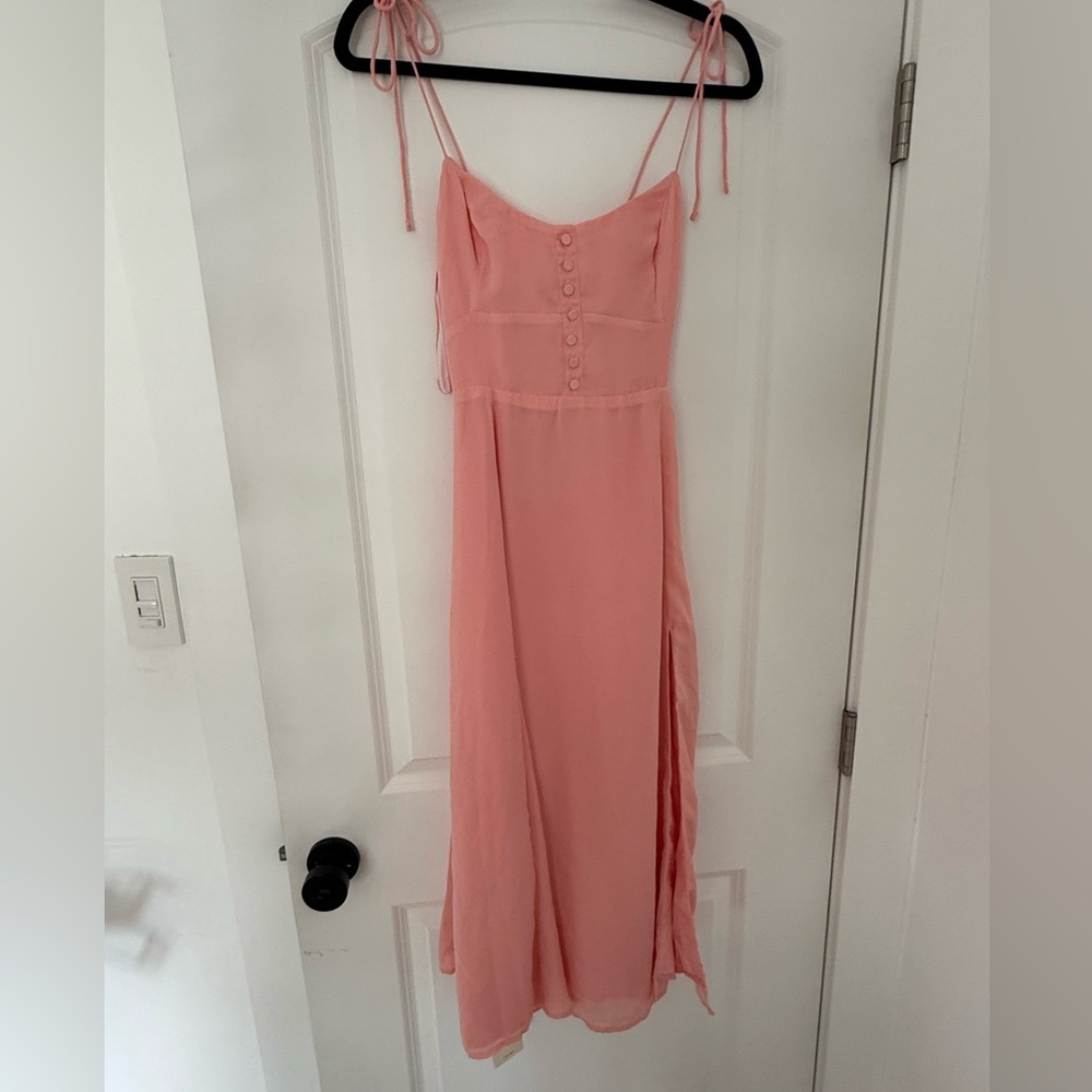 Abercrombie & Fitch Pink Maxi Dress with Spaghetti Straps